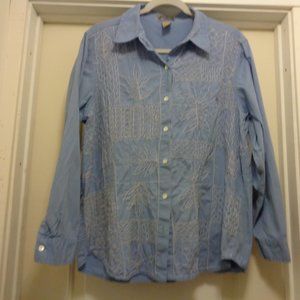 COASTAL GRANDMOTHER RETRO SHAVER LAKE WORK SHIRT W EMBROIDERY X L